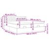 vidaXL osmannisk sengeramme med madrasser 180x200 cm stof cremefarvet