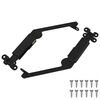 vidaXL L&aring;g st&oslash;tteh&aelig;ngsel 2 pcs Sort 192 x 32 x 50 mm St&aring;l