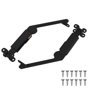 vidaXL L&aring;g st&oslash;tteh&aelig;ngsel 2 pcs Sort 192 x 32 x 50 mm St&aring;l