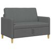vidaXL Sofa med opbevaring M&oslash;rkegr&aring; 122 x 78 x 87 cm Polyester