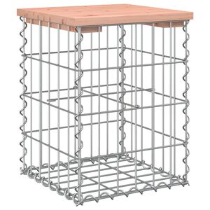 vidaXL haveb&aelig;nk med gabiondesign 33x31x42 cm massivt douglasgran