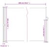 vidaXL sammenrullelig sidemarkise 180x600 cm sort