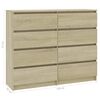vidaXL sk&aelig;nk med skuffer 120 x 35 x 99 cm konstrueret tr&aelig; sonoma-eg