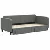 vidaXL daybed med udtr&aelig;k og skuffer 90x200 cm stof m&oslash;rkegr&aring;