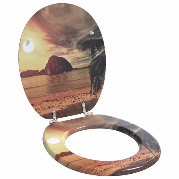 vidaXL Toilet s&aelig;de Orange 44 x 38 cm MDF plade