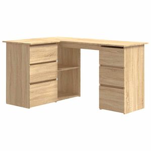 vidaXL skrivebord 145x100x76 cm konstrueret tr&aelig; sonoma-eg