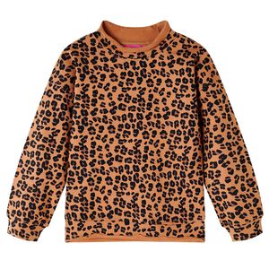 Sweatshirt til b&oslash;rn str. 92 cognacfarvet