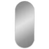 vidaXL v&aelig;gspejl 60x25 cm oval s&oslash;lvfarvet