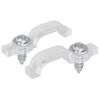 vidaXL LED Strip Clips 23,8 mm 2 stk. Transparent Plastik og Jern