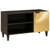 vidaXL TV-skab Sort og Guld 80 x 33 x 46 cm Konstrueret tr&aelig;