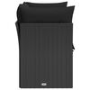 vidaXL havesofa med hynder 2-personers sort polyrattan