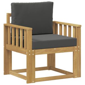 vidaXL 2 Stk Udend&oslash;rs sofagruppe Polyester Hvid og Antracitgr&aring;