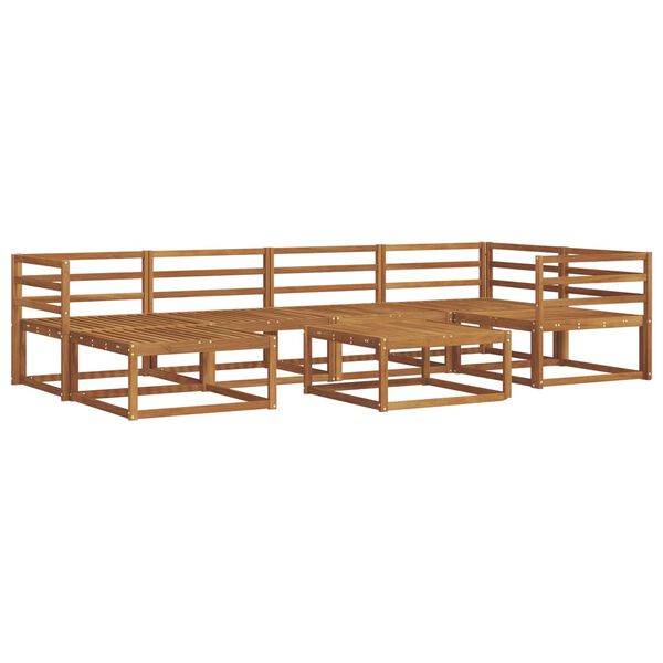 vidaXL Udend&oslash;rs sofagruppe 7 pcs Naturfarvet Massivt Akacietr&aelig;