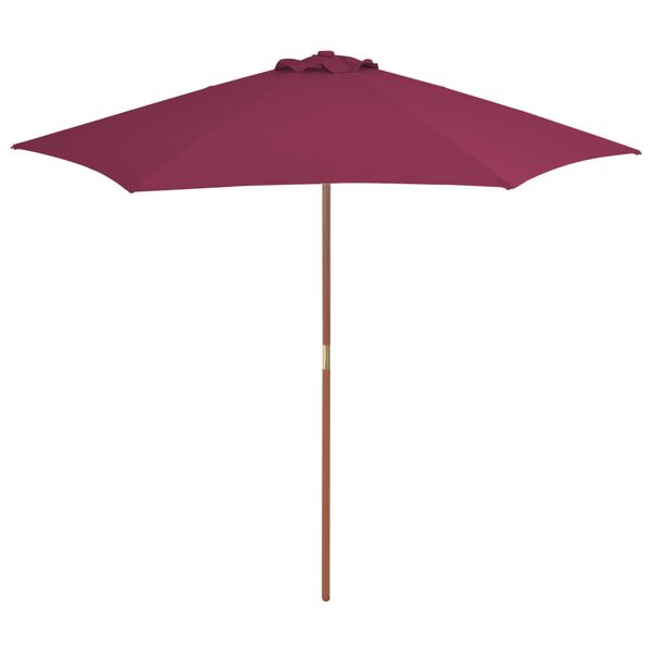 vidaXL parasol 270 cm tr&aelig;stang bordeauxr&oslash;d