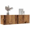 vidaXL væghængte tv-borde 2 stk. 80x30x30 cm gammelt træ-look