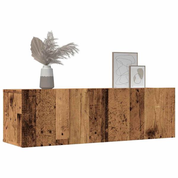 vidaXL væghængte tv-borde 2 stk. 80x30x30 cm gammelt træ-look