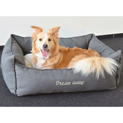 FLAMINGO hundekurv med lynlås Dream Away 90x70 cm grå