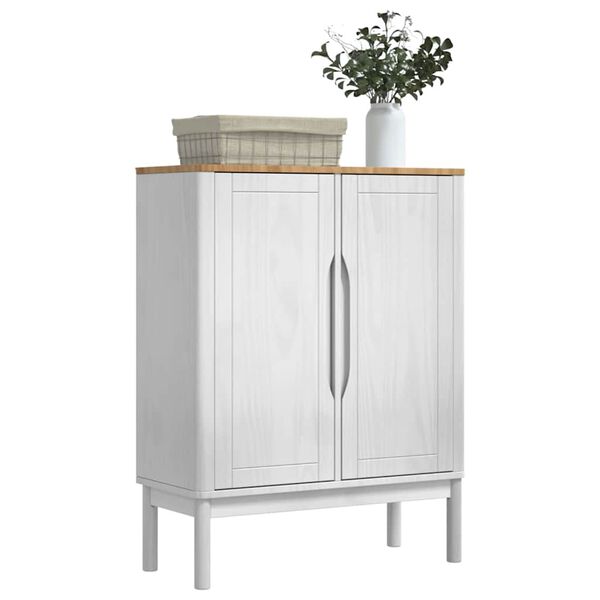 vidaXL Sideboard FLORO Hvid 70 x 30 x 70,5 cm Massivt fyrretr&aelig;