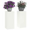 vidaXL Planteholder 2 pcs Hvid 24 x 24 x 55 cm Stål