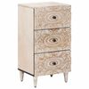 vidaXL Sideboard Hvid 40 x 33,5 x 75 cm Massivt mangotr&aelig;
