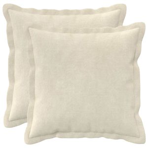 vidaXL Pudebetr&aelig;k 2 pcs HOUTEN Cremefarvet 35 x 35 cm