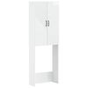 vidaXL Toilet Skab HAARLEM Hvid h&oslash;jglans 66 x 25,5 x 190 cm