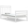 vidaXL sengeramme 100x200 cm massivt tr&aelig; hvid
