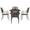 vidaXL Havebord s&aelig;t 5 pcs Bronze Gustt aluminium