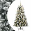 vidaXL Kunstigt h&aelig;ngslet juletr&aelig; med julekugler 150 cm 150 LED'er