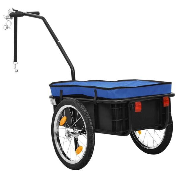 vidaXL cykeltrailer/trækvogn 155x60x83 cm stål blå