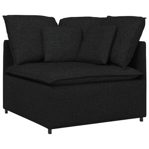 vidaXL modulsofa hjørnemodul med hynder 100 cm sort