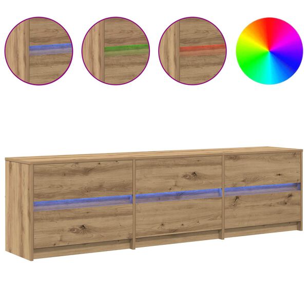 vidaXL TV Enheder V&aelig;gmonteret 2 pcs Artisan Egetr&aelig; 180 x 34 x 50 cm