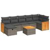 vidaXL sofas&aelig;t til haven 8 dele med hynder polyrattan gr&aring;