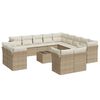 vidaXL sofas&aelig;t til haven 14 dele med hynder polyrattan beige