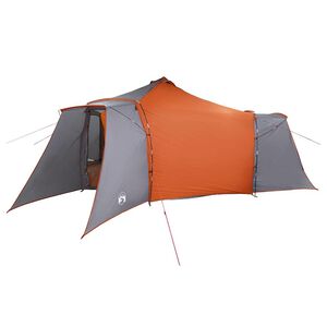 vidaXL Tipi telt med tag Gr&aring; og orange 492 x 492 x 275 cm taft
