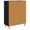 vidaXL Sideboard Sort eg 69,5 x 34 x 90 cm Konstrueret tr&aelig;