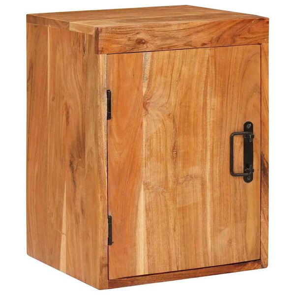 vidaXL Sengebord Brun 35 x 33 x 48 cm Massivt tr&aelig; akacie