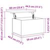 vidaXL sofabord 60x44,5x45 cm konstrueret træ sort