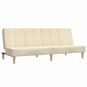 vidaXL 2-personers sovesofa stof cremefarvet