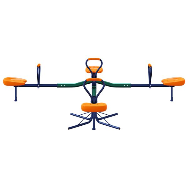 vidaXL 4-personers vippe 360 grader drejefunktion st&aring;l