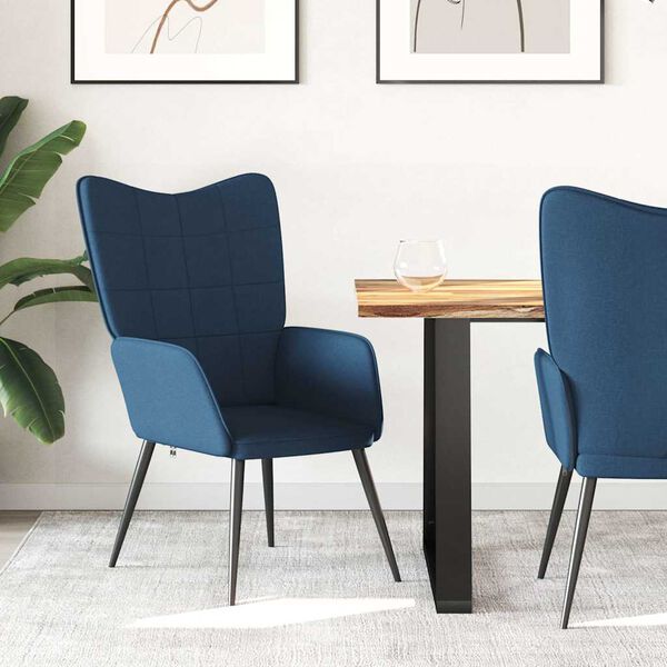 vidaXL l&aelig;nestol stof bl&aring;