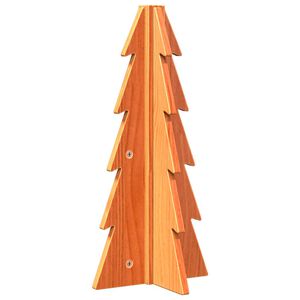 vidaXL dekorativt juletr&aelig; 49 cm massivt fyrretr&aelig; gyldenbrun