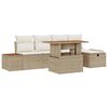 vidaXL Havesofa S&aelig;t 6 stk. Beige polyrattan