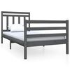 vidaXL sengeramme 90x190 cm Single massivt tr&aelig; gr&aring;