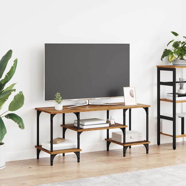 vidaXL TV-skab Gammelt tr&aelig; 102 x 35 x 45,5 cm Ingeni&oslash;rt tr&aelig; og jern