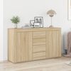 vidaXL Sideboard med skuffe Sonoma eg 120 x 36 x 69 cm Konstrueret tr&aelig;