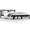 vidaXL sengeramme 120x190 cm Small Double massivt fyrretr&aelig; sort