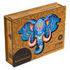 UNIDRAGON puslespil 194 brikker Eternal Elephant medium 34x26 cm tr&aelig;