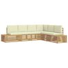 vidaXL Udend&oslash;rs sofagruppe med pude Hvid 273 x 213,5 x 73 cm Polyester