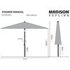 Madison parasol Moraira 230x230 cm gr&aring;brun
